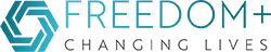 Logo with text 'FREEDO' and 'CHANGING L' below it.