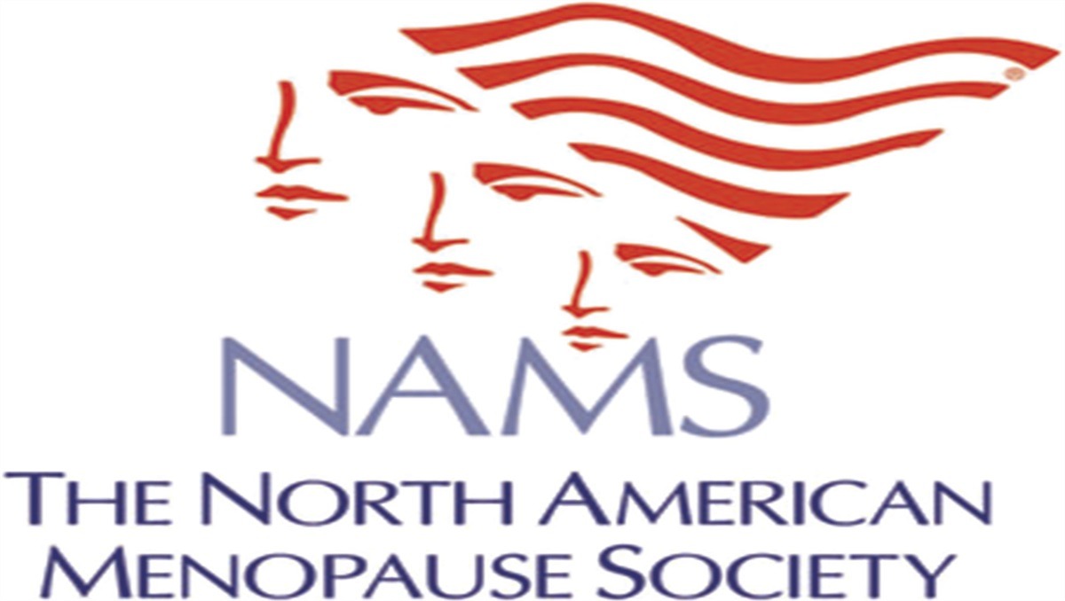 Logo of the North American Menopause Society with stylized faces and flowing lines.