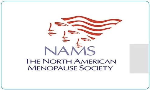 Logo of The North American Menopause Society with stylized female faces and flowing hair.