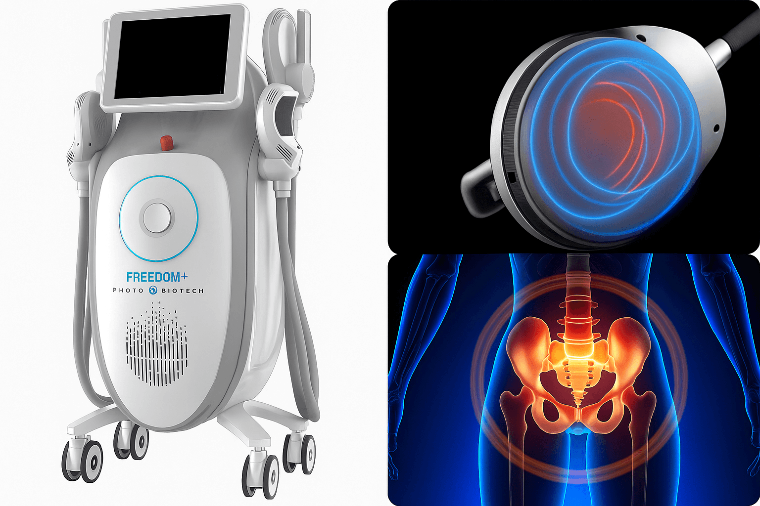 Advanced medical device for pelvic therapy and pain relief.
